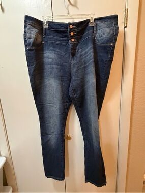 Reign Women's Dark Indigo High-Waist Skinny Jeans